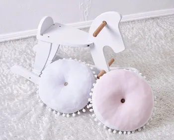 

2018 Baby Round Pom Poms Pillow Kids Room Bed Sofa Photo Decoration Chair Seat Meditation Floor Cushions Toys Birthday Gift
