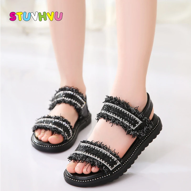 

Fashion Patent Leather Princess Shoes for Girls Sandals Summer New Little Girls Shoes Soft Bottom Non-slip Kids Children Sandals