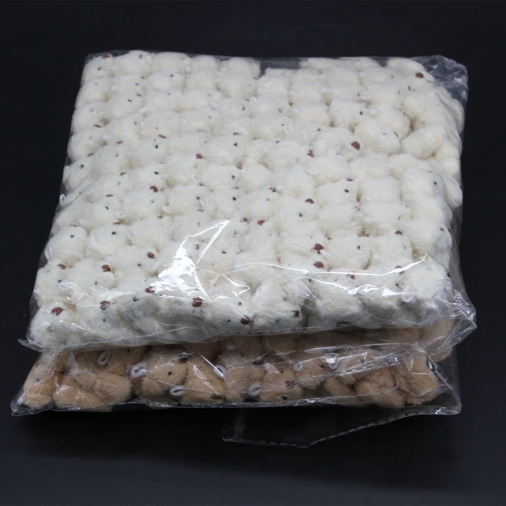 Plush Dolls Toys 100pcs Mini Joint Teddy Bear 4.5cm Plush Stuffed Wedding Box Garment & Hair Accessories Decor Doll
