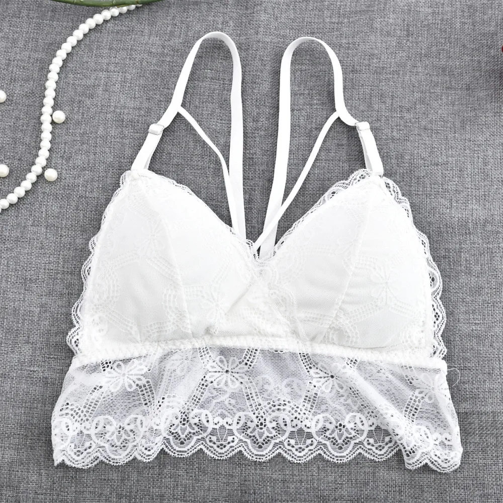 Sexy Women Lace Bralette Stretch Sleeping brassiere Plunge Bras Fashion