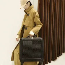 KAWEIDA 1" 20" 24 дюймов известные люксовые бренды багажные Рули Ретро кабина Дорожный чемодан из искусственной кожи