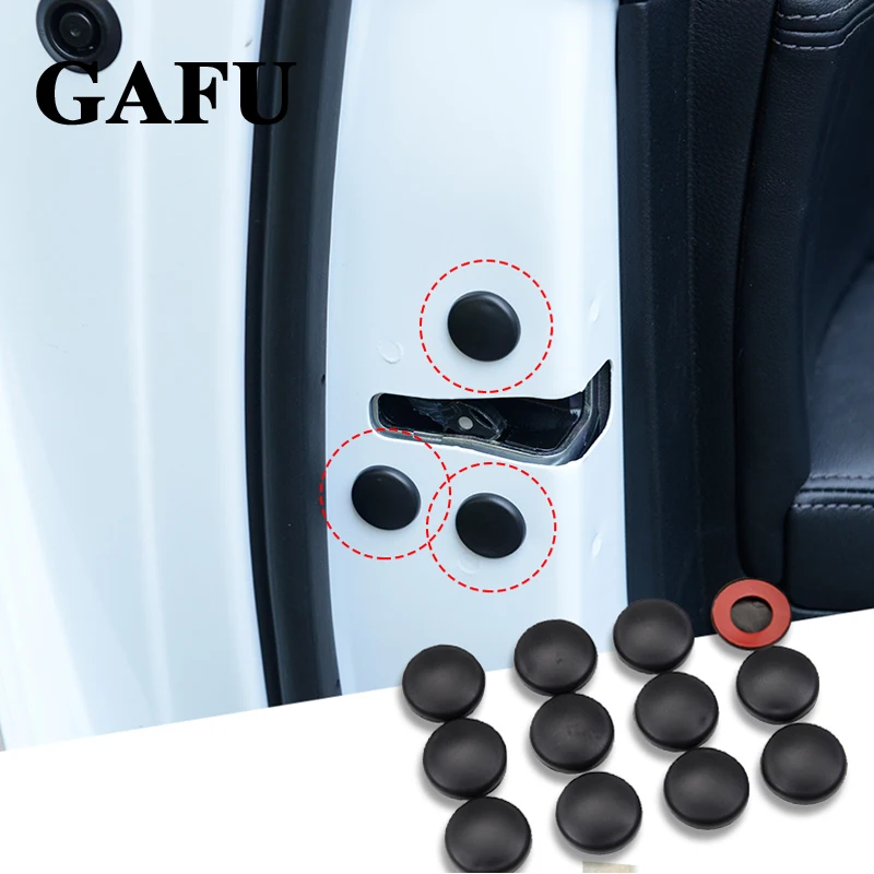 

For Nissan Qashqai J11 Car Door Lock Check Screw Protect Cover Trim Stickers Waterproof Car Styling 12pcs/set