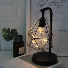 Ретро Железный художественный Рождественский креативный праздничный минималистичный полые алмазные настольные лампы, лампа для чтения, Ночной светильник для спальни, настольный светильник ing