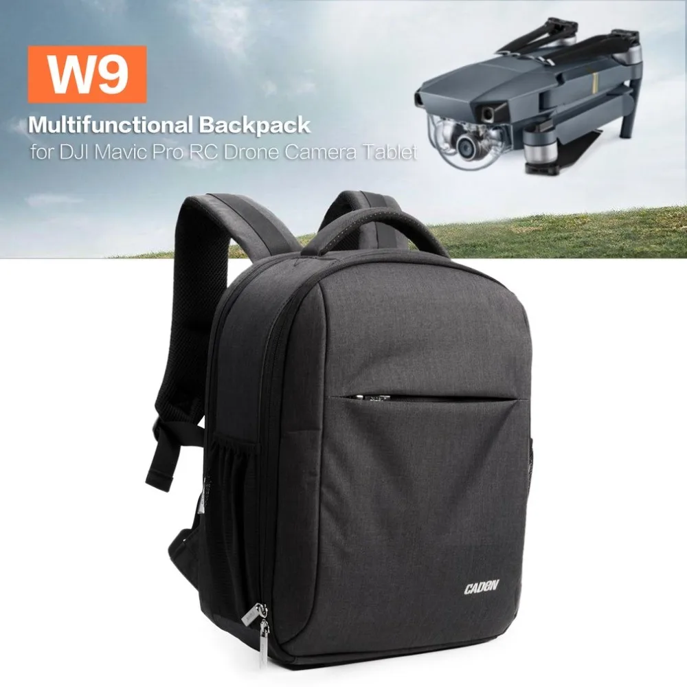 

W9 Multifunctional Carrying Shoulder Bag Backpack Travel Hard Case Waterproof Nylon USB Port for DJI Mavic Pro RC Drone Camera