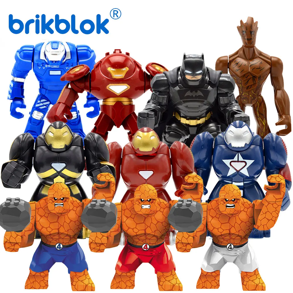 

SUPER HERO FIGURES STONE GROOT HULK BUSTER BATMAN BUILDING BLOCKS FOR KIDS TOYS SINGLE SALE PATRIOT