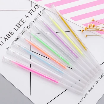 

9Pcs Korean Candy Colored Gel Pen Korean Cute Colorful Account Drawing Tool School Office supply Painting Gift Stationery Store
