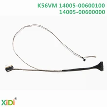 Nueva k56vm 14005-00600100 lcd cable lvds cable para asus k56 k56c k56cm k56ca s56c mic lcd lvds cable
