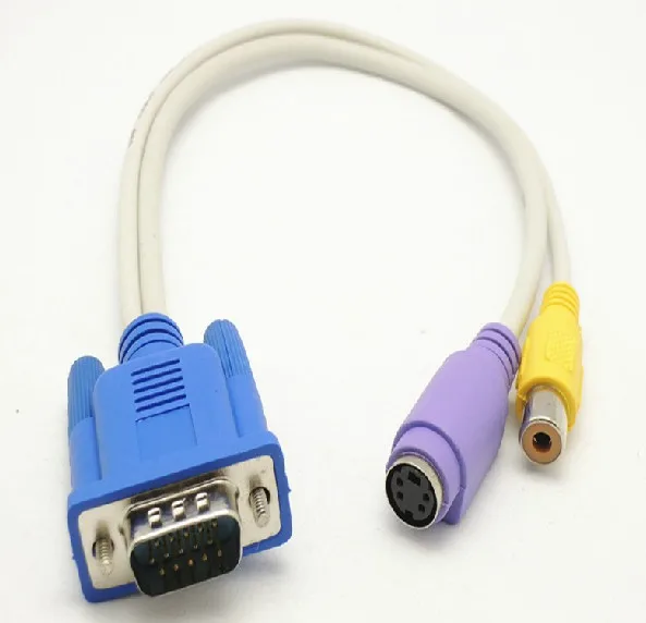 Розничная продажа Новый vga к ТВ av rca кабель s-video конвертер адаптер видео кабель для ПК compute Розничная продажа Новый vga к ТВ av rca кабель s-video конвертер адаптер видео кабель для ПК compute