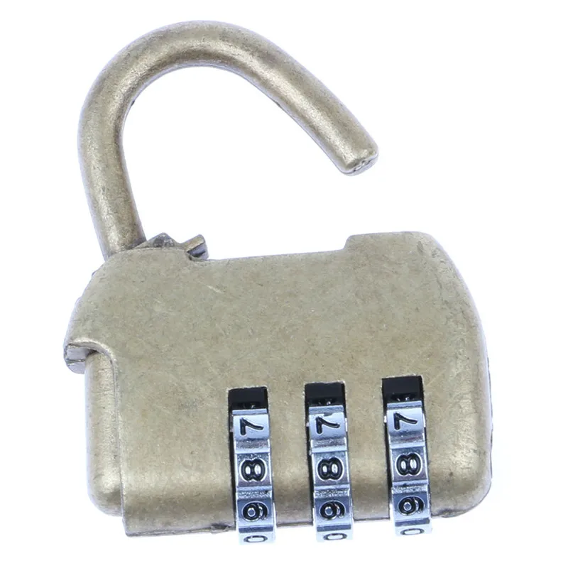 

Mini Key Lock Old Retro Vintage Storage Box Cipher Lock Three Digit Antique Style
