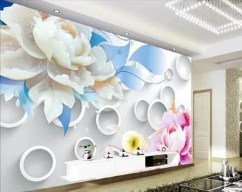 

Wallpaper 3d stereoscopic Peony jade 3D stereoscopic TV background wallpaper the living room bedroom 3d photo wallpaper