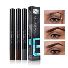 Menow Профессиональные Тени для бровей, инструмент для макияжа, водонепроницаемый 3 цвета, гель для бровей с щеткой для бровей, высокая пигментная Помпона для бровей MN075