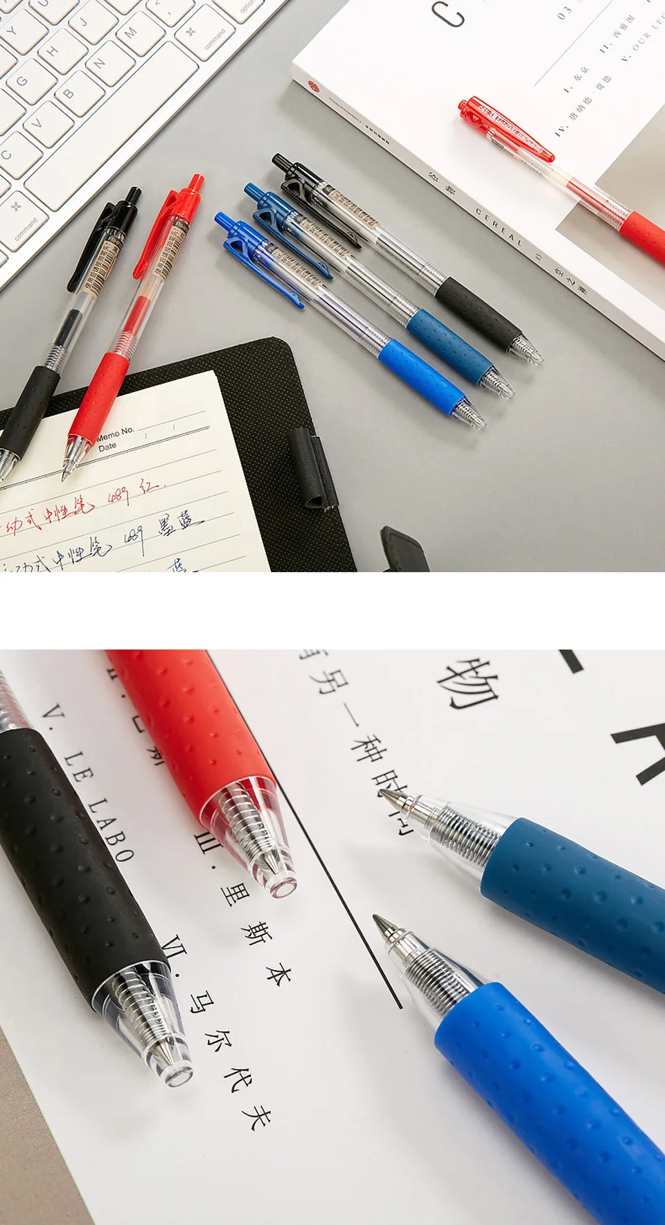 Шариковая ручка для письма, 0,5 мм, прессованная гелевая ручка для студентов, для тестирования, для офиса, для письма, перманентные чернила