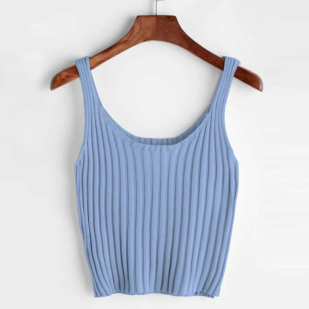 Новые Топы Feminino Camisole Camis SexyCrop Top летняя блузка без бретелек майка без рукавов Топы для женщин 19MAR8