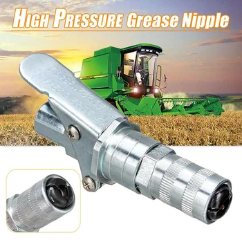 

High Pressure Grease Nipple Tool 1/8 NPT Coupler Fitting Tip Stainless Steel Gauge Head Grease Mouth NPT 1/8" connector