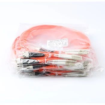 

10pcs LC/ UPC -ST/UPC fiber optic patch cord duplex multimode 62.5/125um 3.0mm orange cable optical fibre jumper