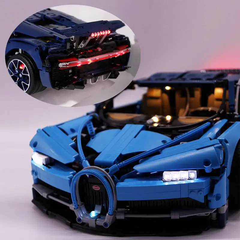 Luz LED Kit de iluminación luminoso DIY bloques de construcción sólo para LEGO 42083 Bugatti Chiron técnica conjunto - 5