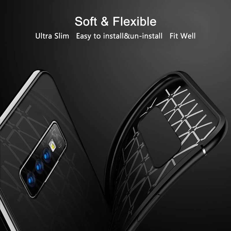 Магнитный чехол KEYSION для Galaxy S10 + Plus S10e матовый мягкий силиконовый автомобильный