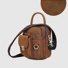 CARANFIER мужские сумки на плечо из натуральной воловьей кожи винтажные сумки через плечо водонепроницаемые на молнии выходные мужские сумки-мессенджеры