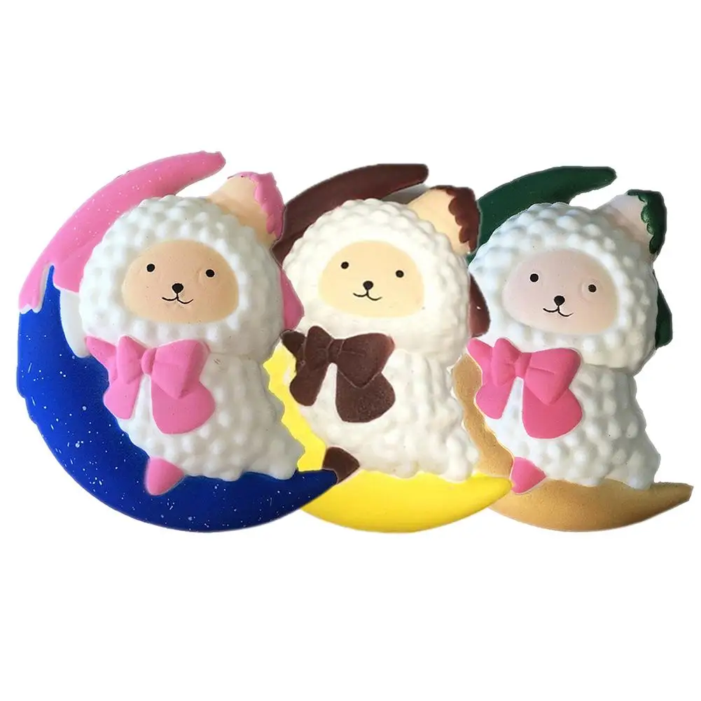 Kawaii из мягкой искусственной кожи замедлить рост Squeeze Moon овец анти-стресс игрушка очарование Ароматические изысканный Fun Kids игрушка