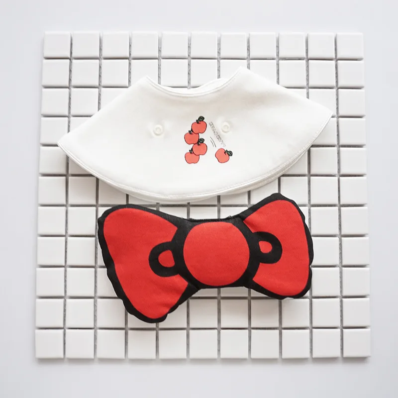 Japanese Style Cotton Bibs Newborn Baby Burp Cloth Saliva Towel cute Bibs White Bow Baby Girl Princess Care Use (3)
