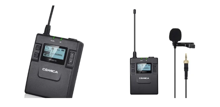 CoMica CVM-WM300TX UHF 96 каналов 120 м рабочее расстояние металлический беспроводной микрофон w один Lavalier передатчик для DSLR видеокамеры