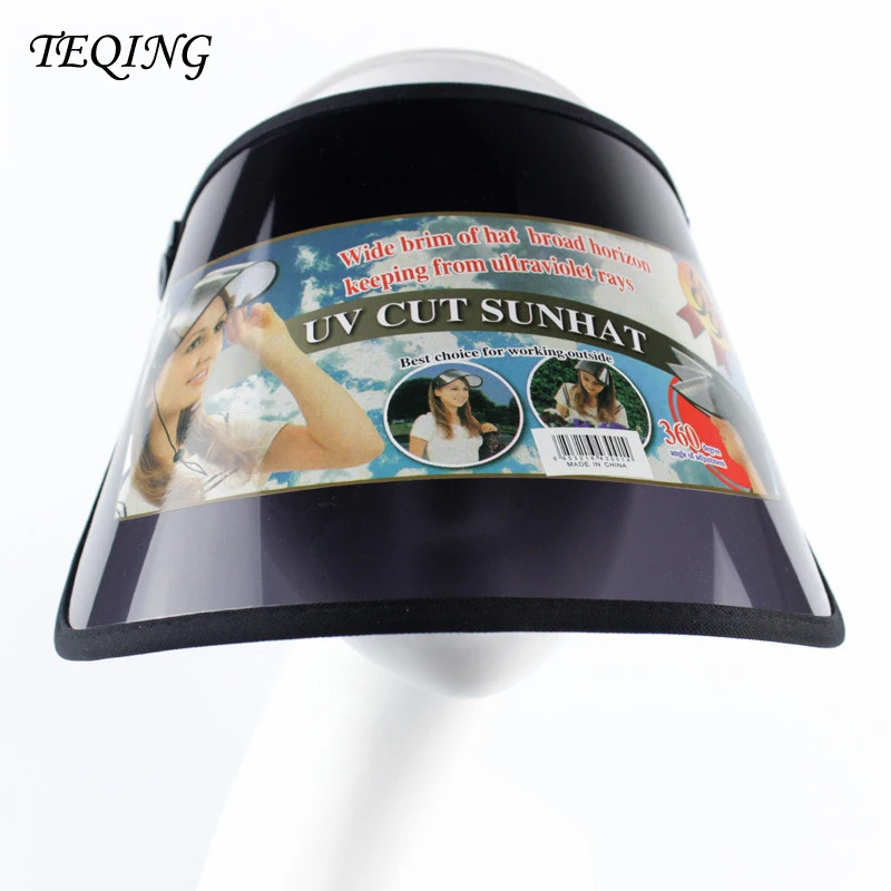 

TEQING 2017 New Arrival Sun Hat Visor Peak Cap Plastic Visor Sun Hat Rave Festival Fancy Poker Headband