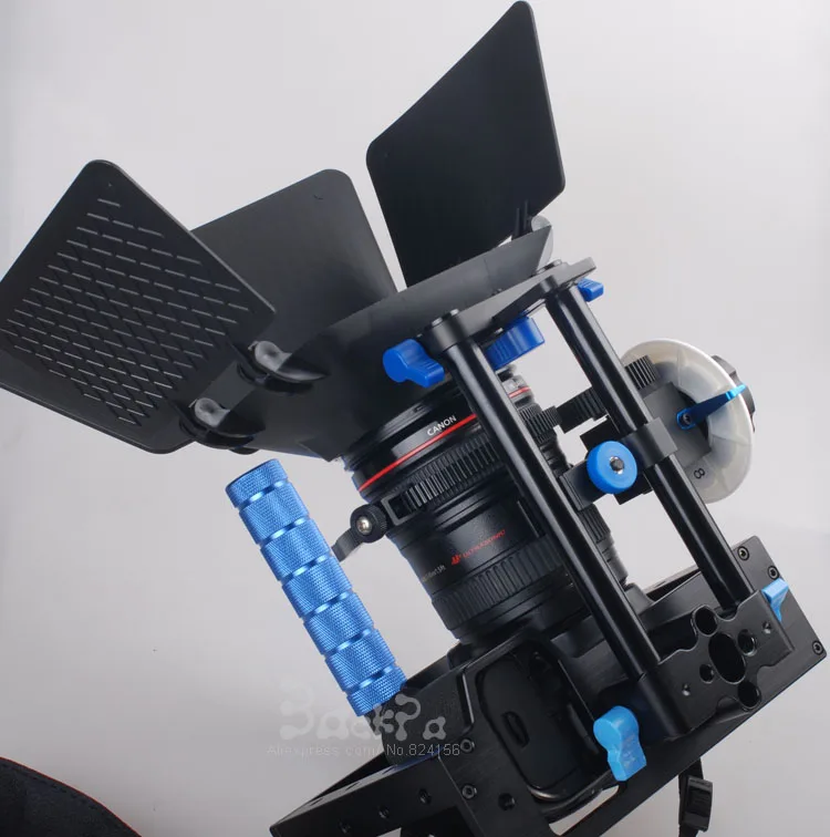 DSLR Rig камера набор для клетки+ 15 мм алюминиевая пластина стержня+ последующий фокус+ Матовая коробка для 5D Mark II III 6D 7D 60D 70D 5DII 5 DIII