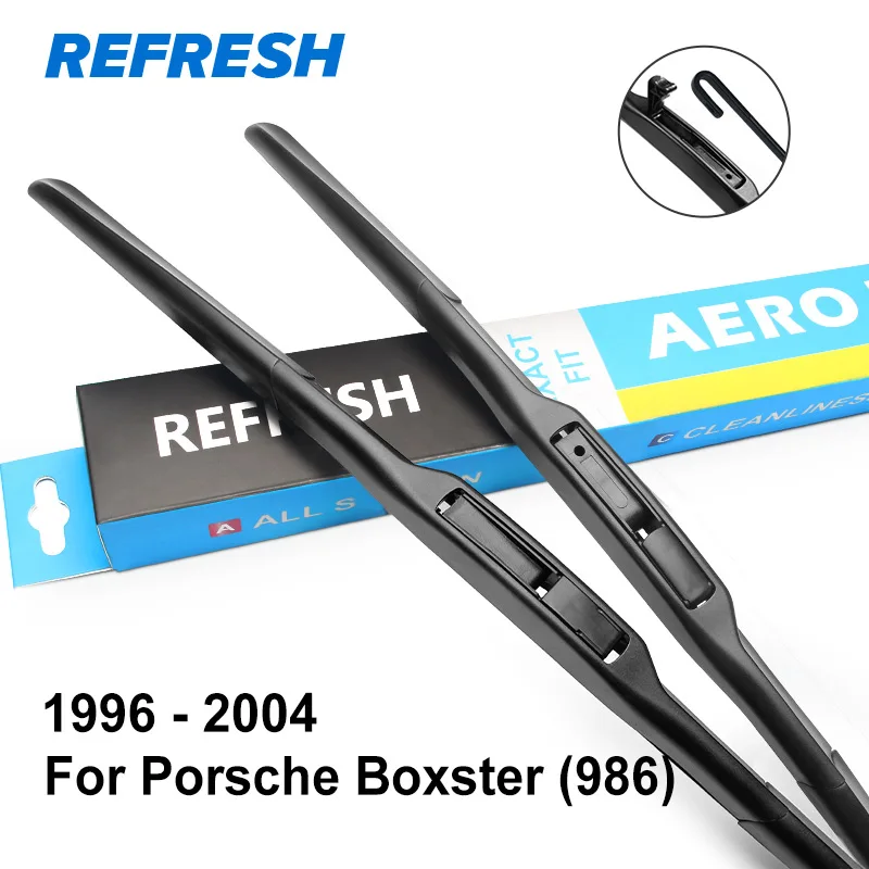 Щетки стеклоочистителя для Porsche Boxster Fit Hook Arms/кнопочные ручки модели автомобиля с 1996 по год - Цвет: 1996 - 2004 ( 986 )
