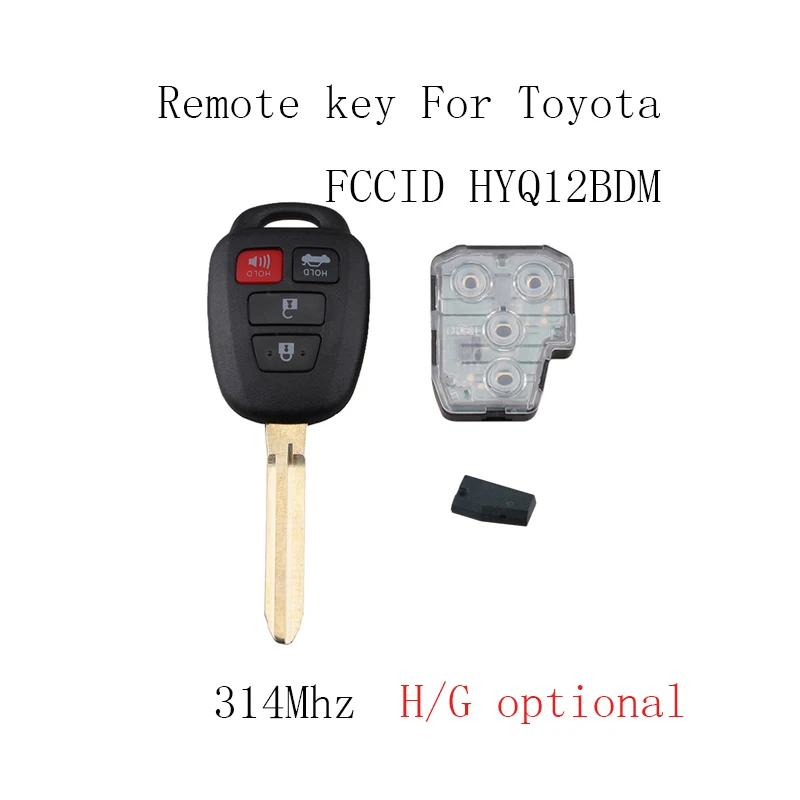 4Buttons Keyless Entry Remote Car Key Fob For Toyota Camry 2012 2013