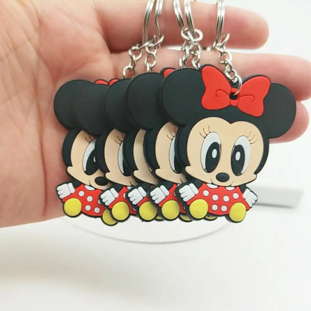

Paylor Cute Car Keychain Minnie Bow Shaped Key Ring Mouse Cartoon Anime Key Chain Bag Pendant Jewelry