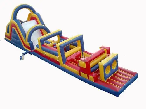 

Most Popular 0.55mm PVC Tarpaulin giant inflatable obstacle course,cheap slide combo adventure,outdoor bouncy obsacle course