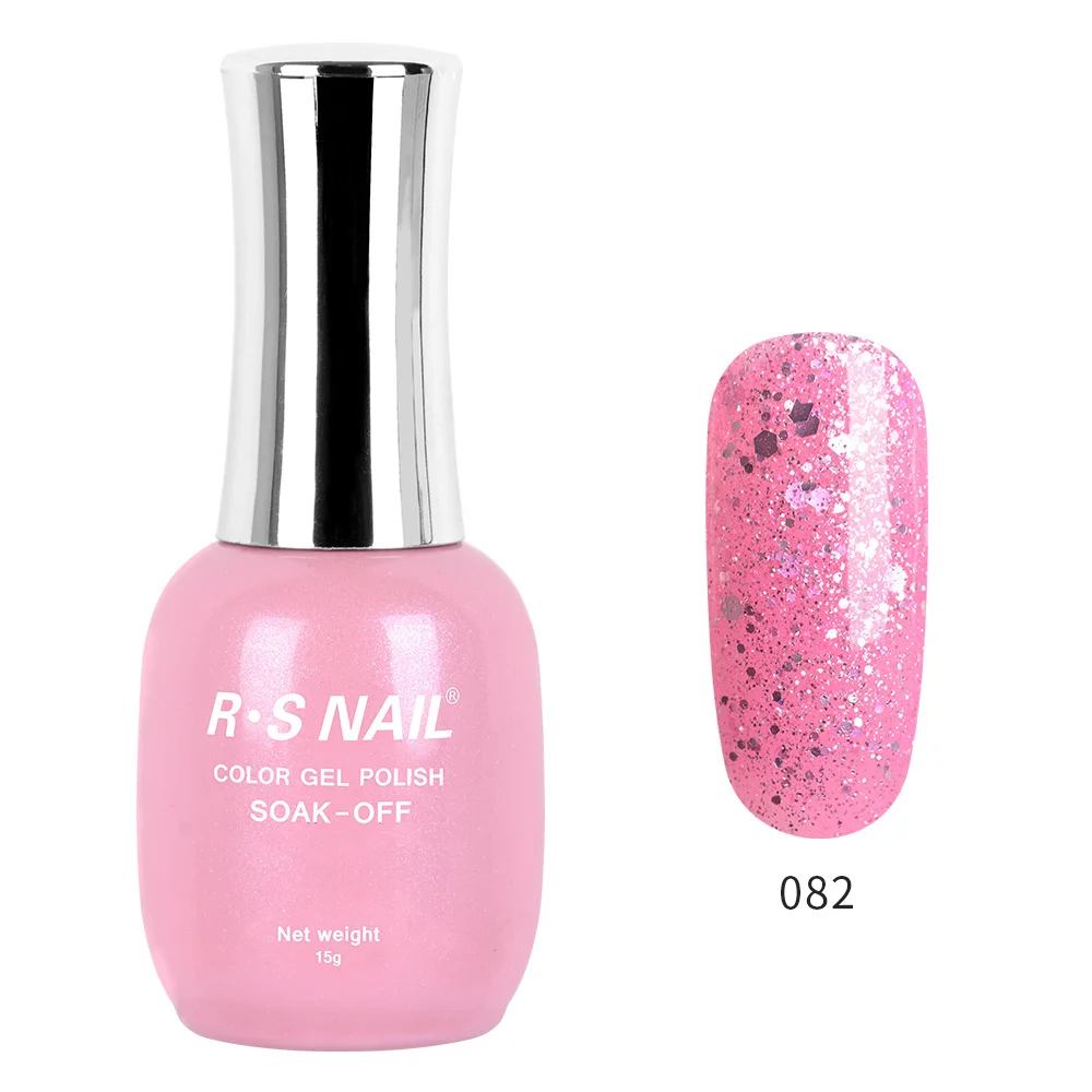 RS NAIL Новая серия Гель-лак для ногтей УФ светодиодный Гель-лак 120 цветов Гель-лак профессиональный маникюрный набор гель-лаков 15 мл - Цвет: 082