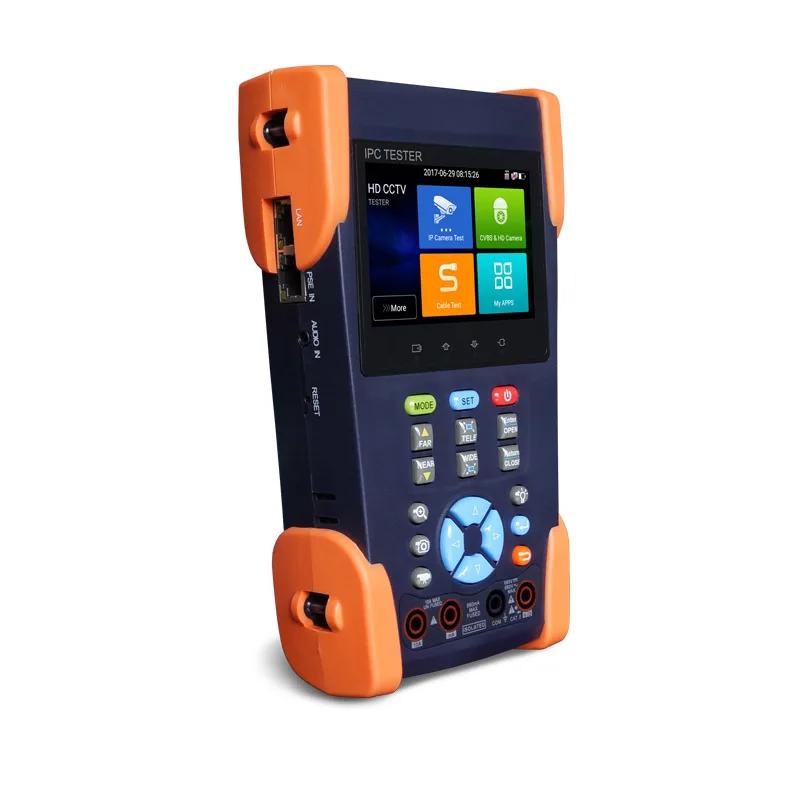 

New 3.5 inch IPS touch screen H.265 4K IP Analog CCTV tester Monitor with Optical power meter and digital multimeter