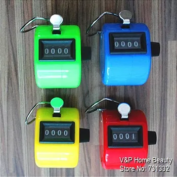 

4 pcs/Lot Colored Hand mechanical counter Stationery Tally counter tasbih Frequency counter people counter Lap timer 5502
