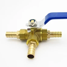 4mm 6mm 8mm 10mm 12mm 14mm 16mm, mangueira barb porta completa conector de válvula de esfera de bronze l, para água, óleo e gás