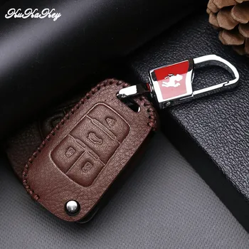 

For Chevrolet Cruze Fit Buick Opel VAUXHALL Astra Corsa Antara Meriva Insignia Leather Car Key Case Cover Bag Key ring Chain Fob