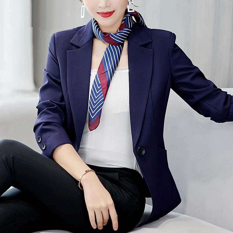 

Brand Autumn Suits New Women's Clothes Formal Office Work Blazer Lady One Button Long Sleeve Slim Suit Casual Jacket Traje Terno