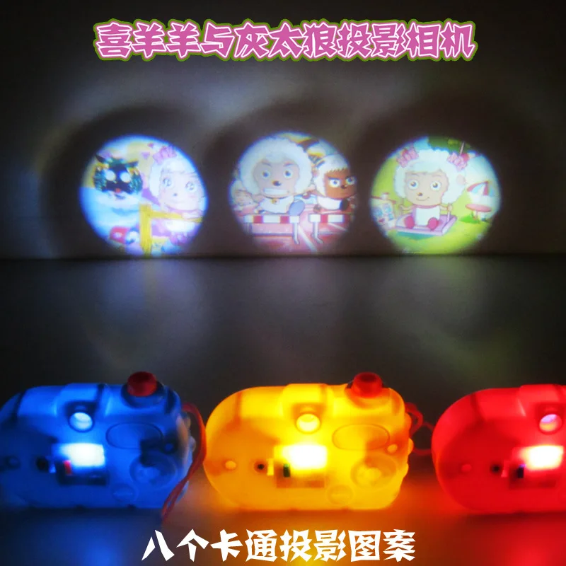 2017 Sell Like Hot Cakes 10cm*4cm*7cm Cartoon Characters Luminous Projection Camera Children