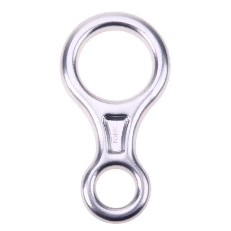 

35KN 8 Ring Descender Escape Rope Descent Device Rock Climbing Outdoor Safety Ring Descender Slow Descent Hardware Supply New