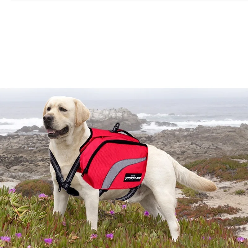 

Dog Harness & Backpack Set Removable Adjustable 3M Reflective Pet Vest Harness