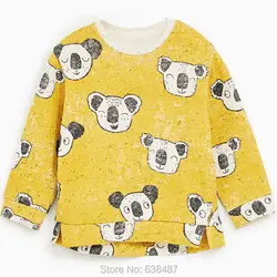 Брендовое качество 100% махровые хлопковый свитшот толстовки для маленьких мальчиков Детский свитер футболка с длинным рукавом Дети