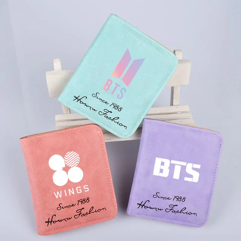 

ladies short wallets woman purse small portemonnee carteras billeteras mujer bt21 wallet-women bts billetera kawaii money holder