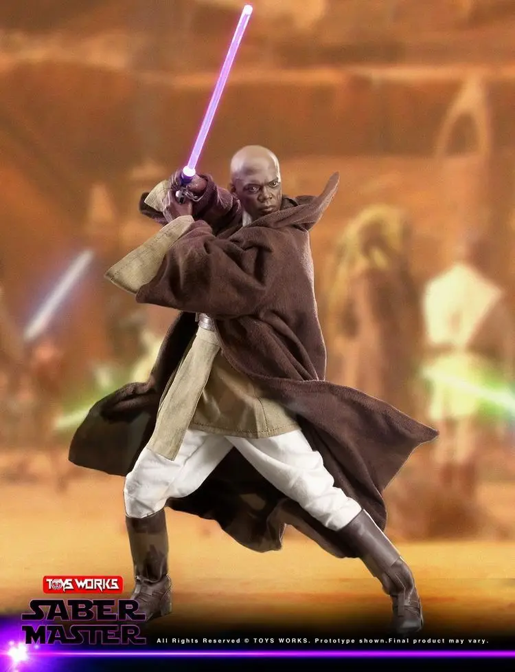 1/6 scale Collectible figure Star Wars warrior Saber Master Mace Windu 12" action figure doll Plastic model toy