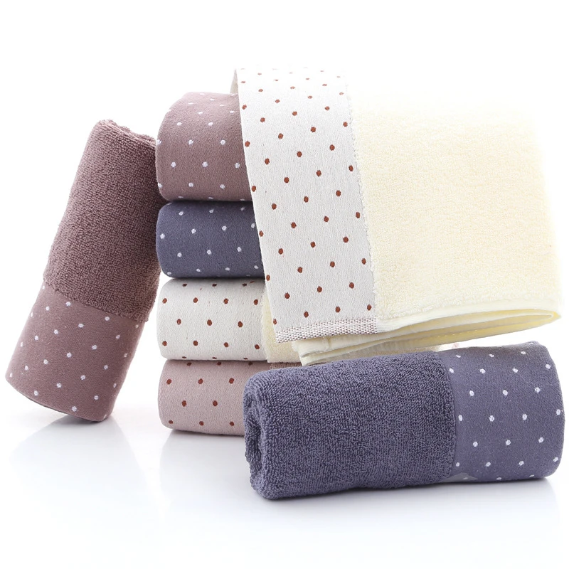 

33x73cm Color Cotton Fiber Face Towel Wave Point Hand Towel for The Child Baby Towel about Face for Adults Baby Towels Wholesale
