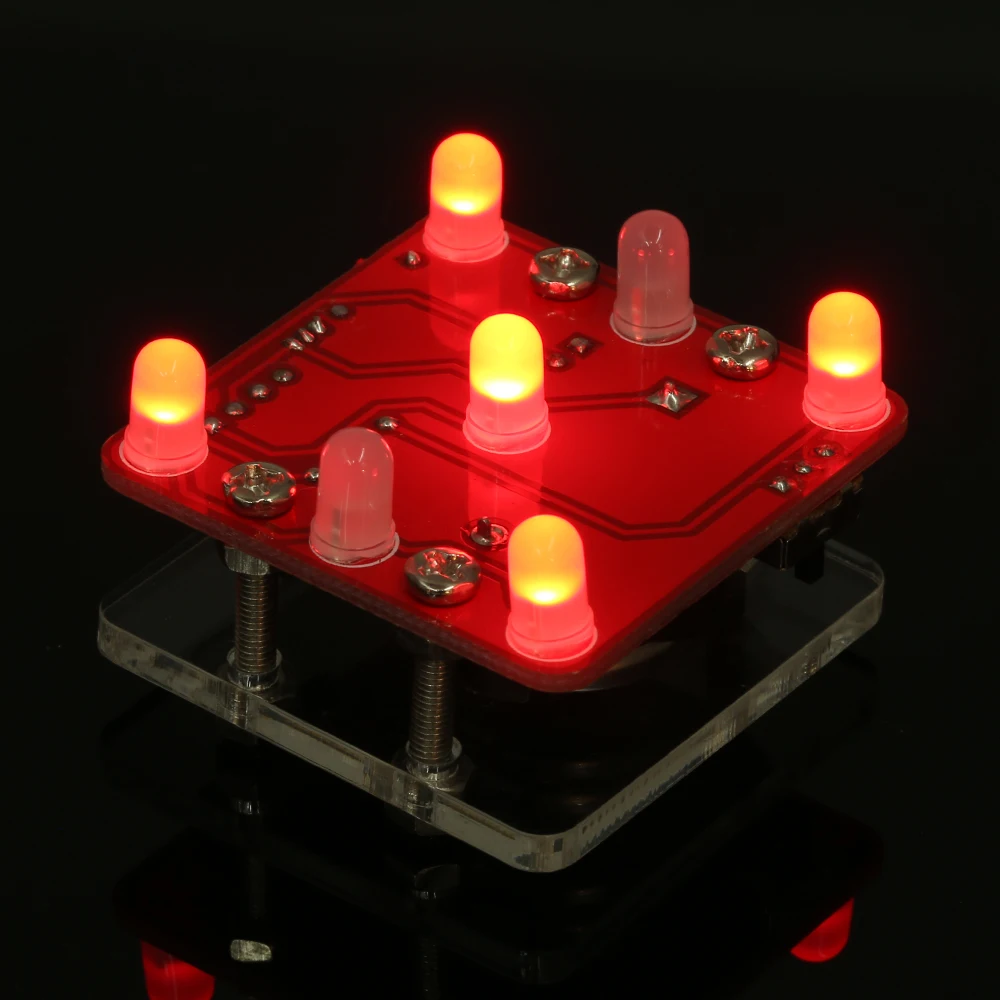 

DIY Swing Shaking LED Dice Kit Module with Small Vibration Motor
