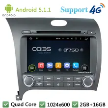 Quad Core 8″ 1024*600 Android 5.1.1 Car DVD Player Radio DAB+ 3G/4G WIFI GPS Map For Kia Cerato K3 Forte 2013 Left Hand Driving