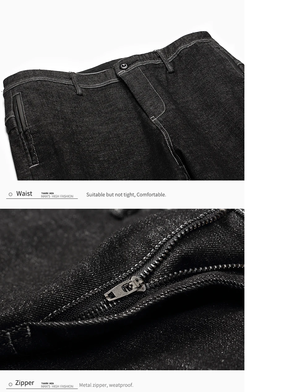 Enjeolon, новинка, мужские джинсы, брендовые черные джинсы, мужские Модные длинные брюки, мужские джинсовые брюки размера плюс KZ6141