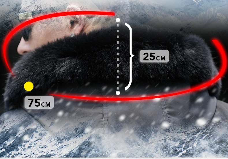 AYUNSUE зимняя натуральным кроличьим мехом пальто Для мужчин лисий меховой капюшон, воротник мужской пиджак короткие Для мужчин s мех Высококачественная парка AE18001 KJ812