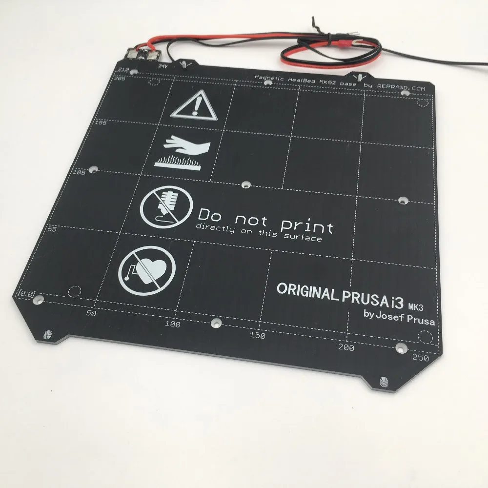 Клонированный Prusa i3 MK3 3d принтер с подогревом кровать Магнитная MK52 heatкровать 24V в сборе