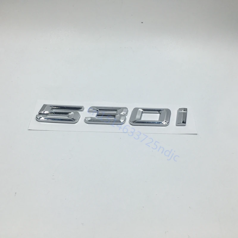 523I 525I 528I 530I 535I с буквенным номером ABS Серебристая хромированная эмблема бейджа